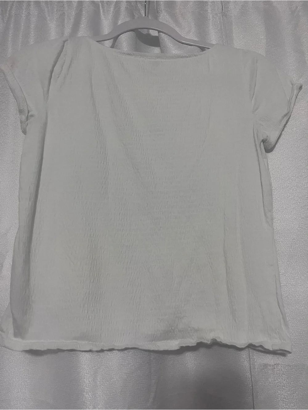 Girls OshKosh White Short Sleeve Textured Top. 14